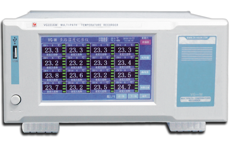 威格多路溫度測(cè)量?jī)x 溫升測(cè)試儀(VG1016W)廠家直銷，品質(zhì)保障插圖